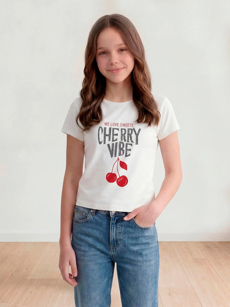 POLERA NIÑA INDEX TEEN ALGODÓN MANGA CORTA PRINT - 1