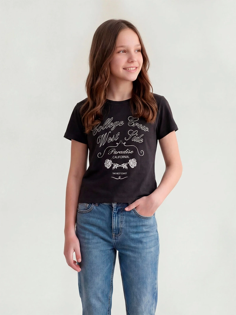 POLERA NIÑA INDEX TEEN ALGODÓN MANGA CORTA PRINT - 1