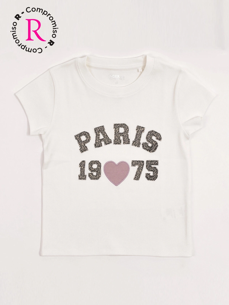 POLERA NIÑA INDEX TEEN ALGODÓN MANGA CORTA PARCHES - 3
