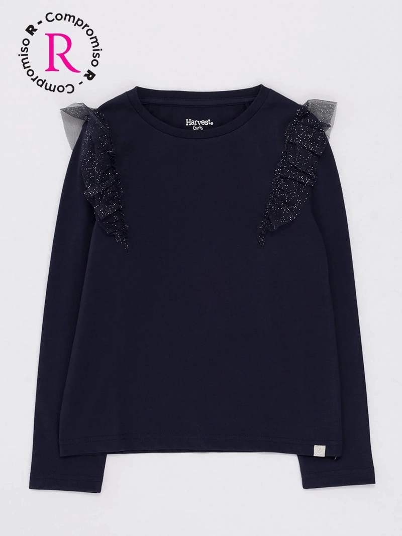 POLERA MANGA LARGA NIÑA HARVEST TULLE - 3