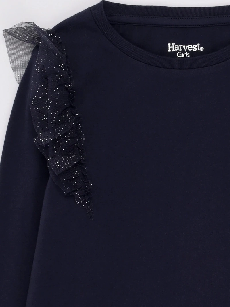 POLERA MANGA LARGA NIÑA HARVEST TULLE - 5