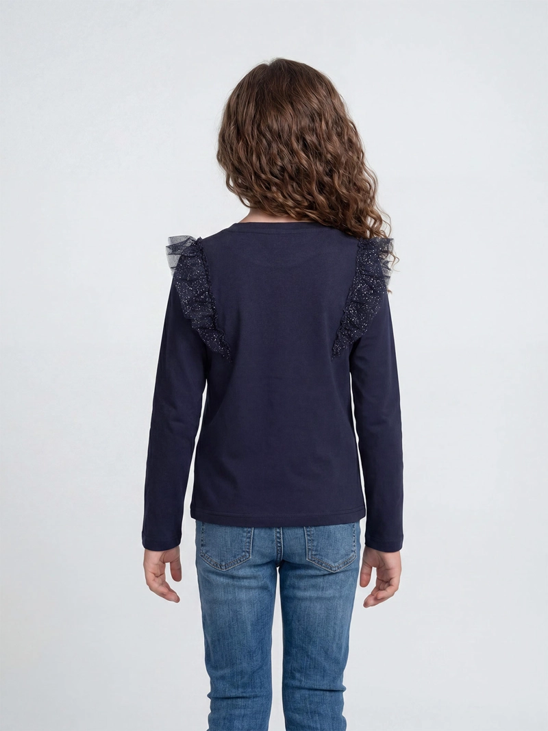 POLERA MANGA LARGA NIÑA HARVEST TULLE - 2