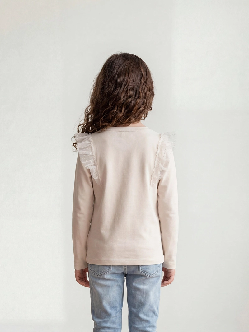 POLERA MANGA LARGA NIÑA HARVEST TULLE - 2