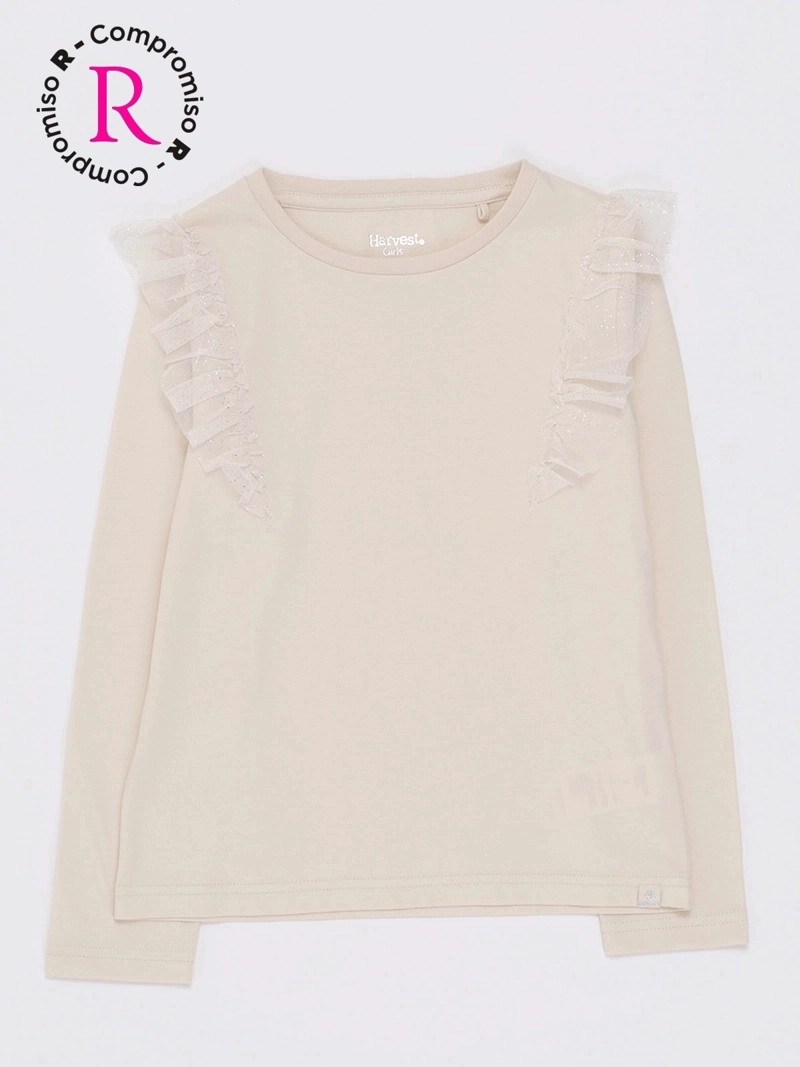 POLERA MANGA LARGA NIÑA HARVEST TULLE - 3