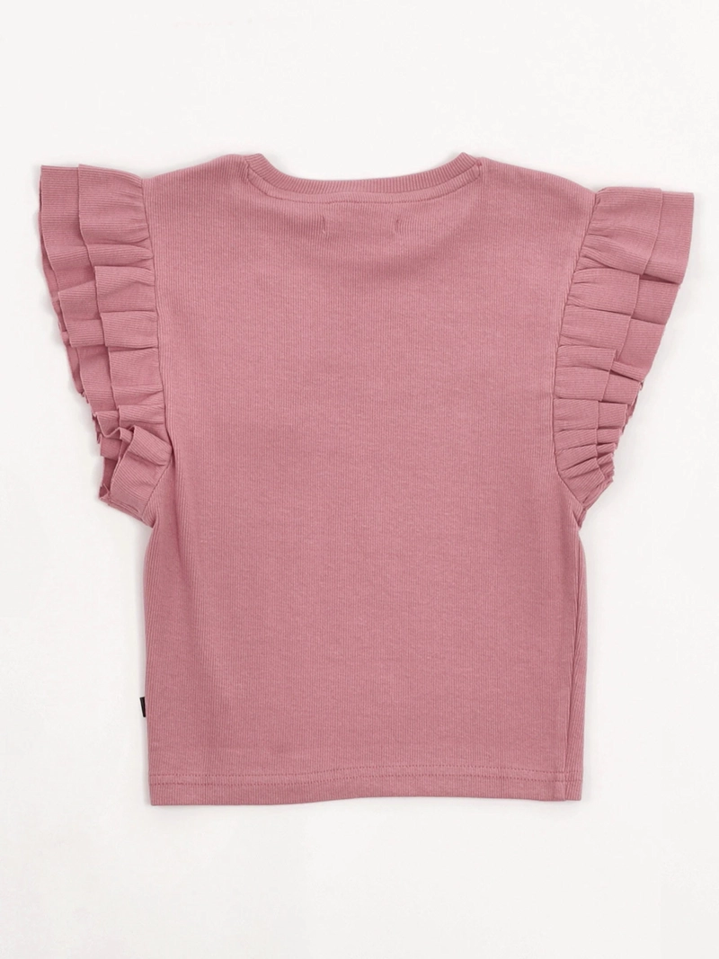 POLERA NIÑA INDEX TEEN ALGODÓN SIN MANGAS RIB VUELOS - 4