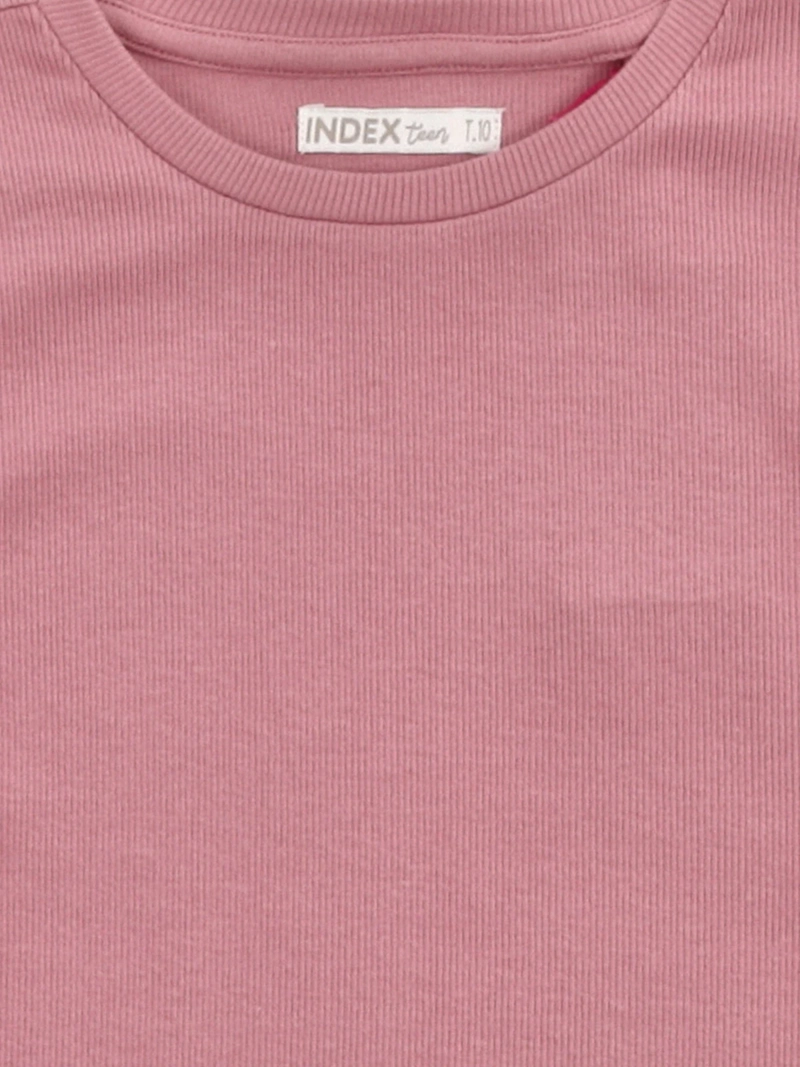 POLERA NIÑA INDEX TEEN ALGODÓN SIN MANGAS RIB VUELOS - 5