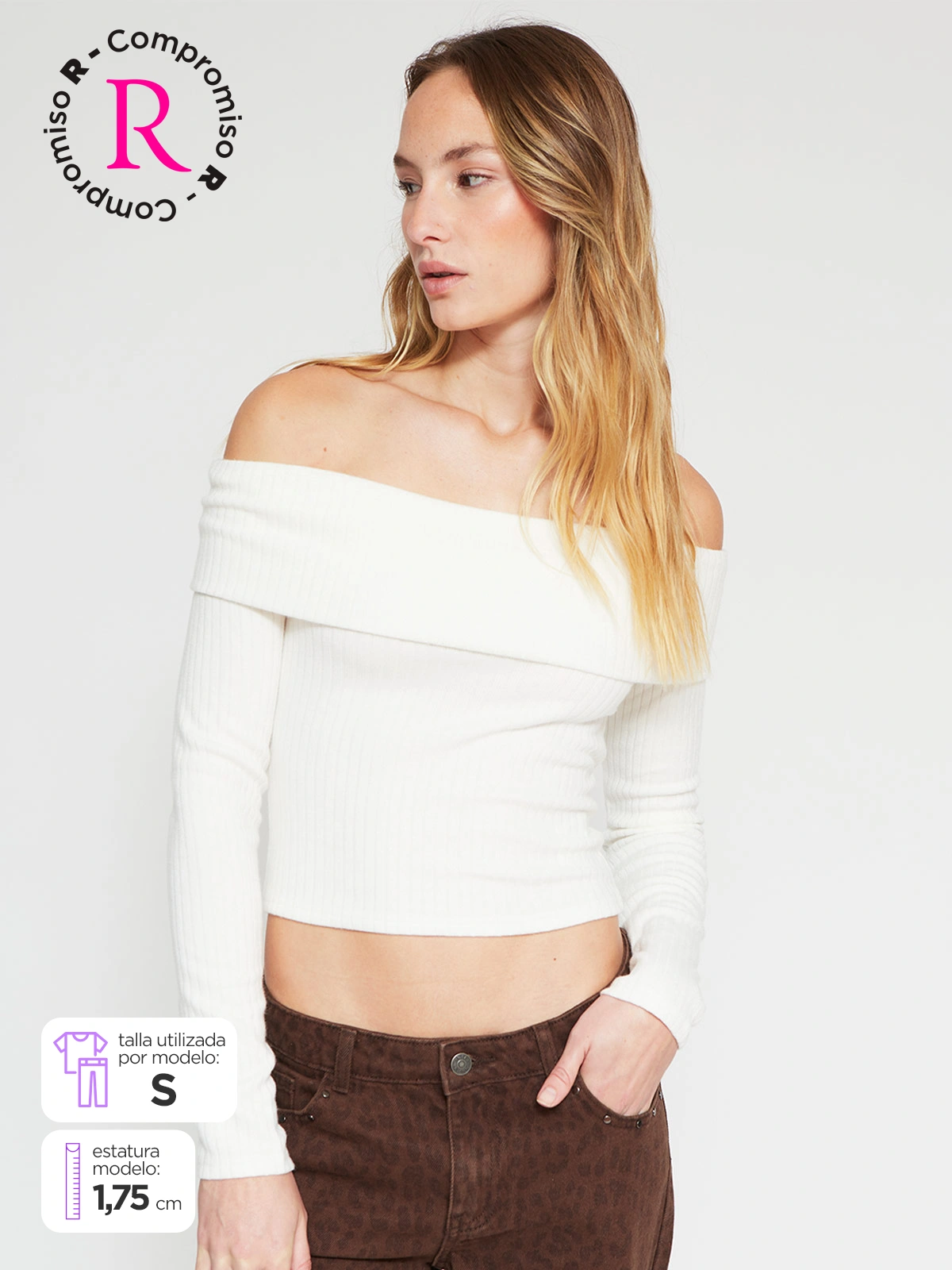 POLERA MUJER INDEX MANGA LARGA BARDOT - 1