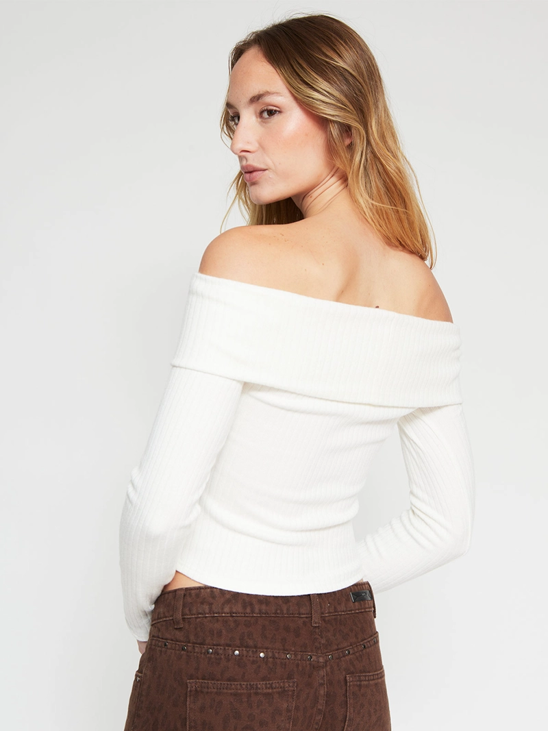 POLERA MUJER INDEX MANGA LARGA BARDOT - 2