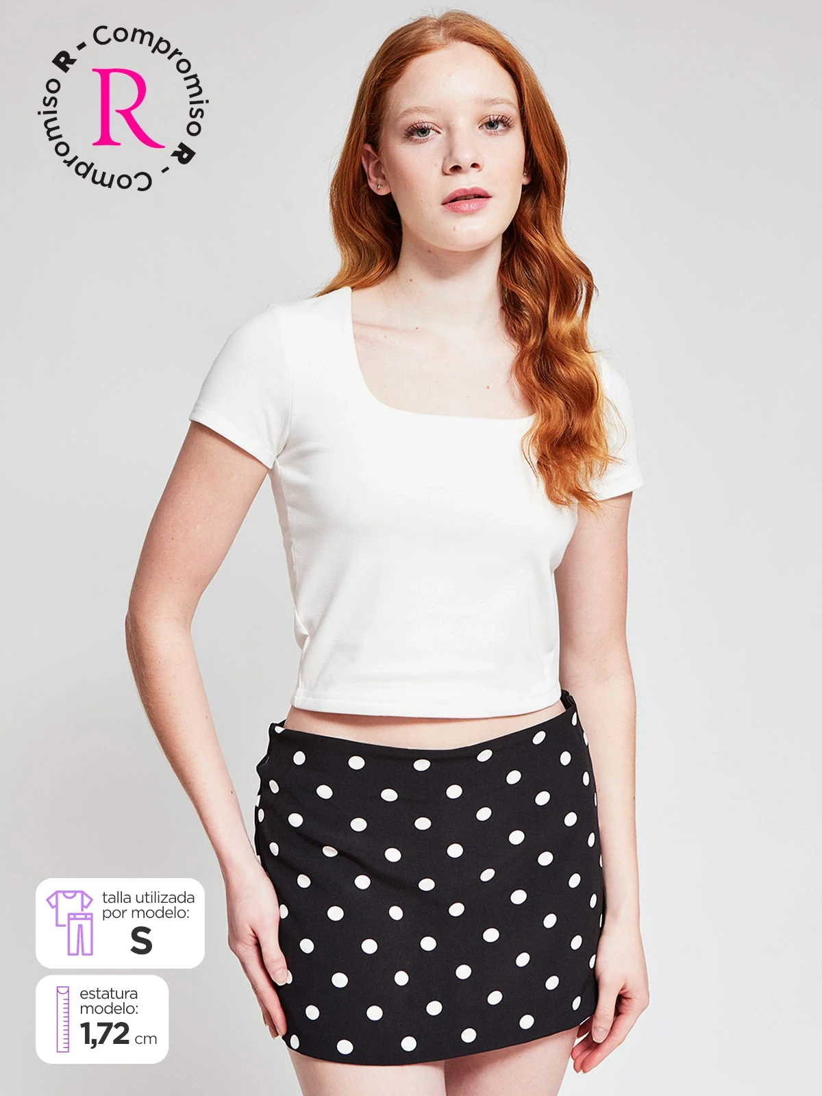 POLERA MUJER INDEX ALGODÓN ESCOTE CUADRADO MANGA CORTA - 1