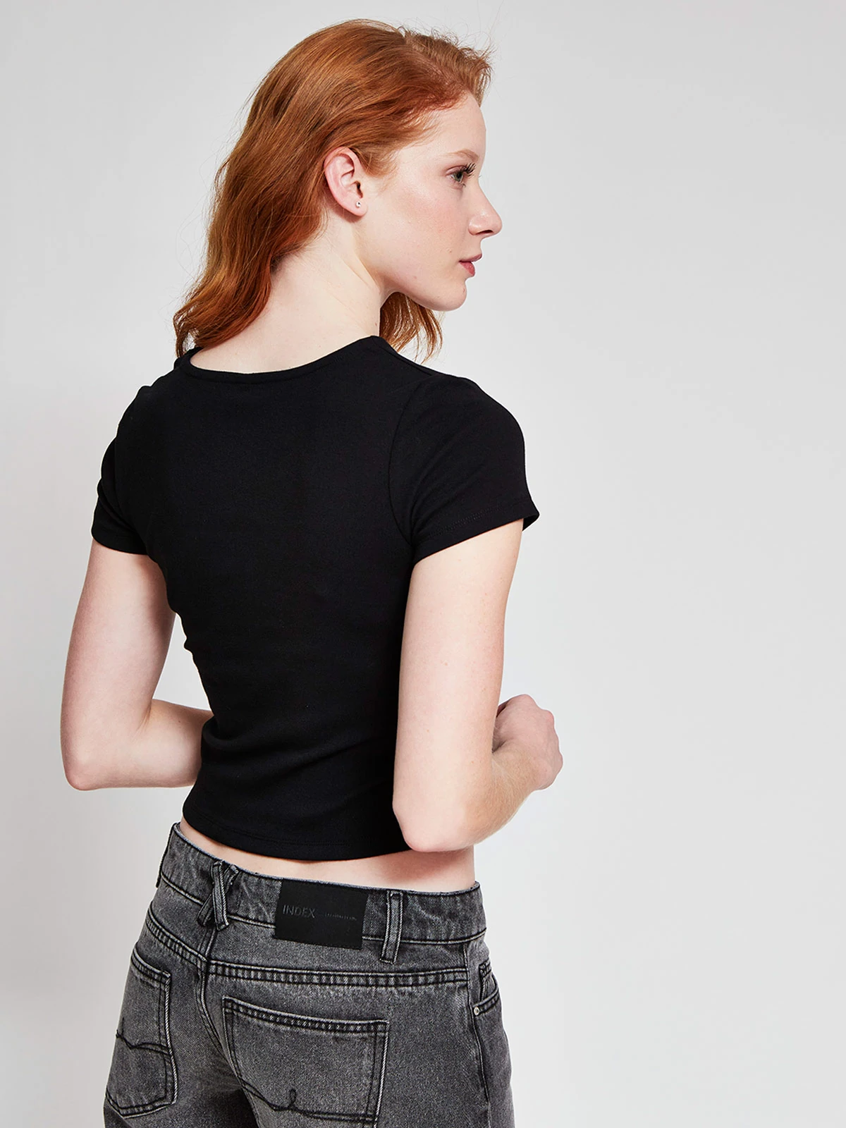 POLERA MUJER INDEX ALGODÓN ESCOTE CUADRADO MANGA CORTA - 2