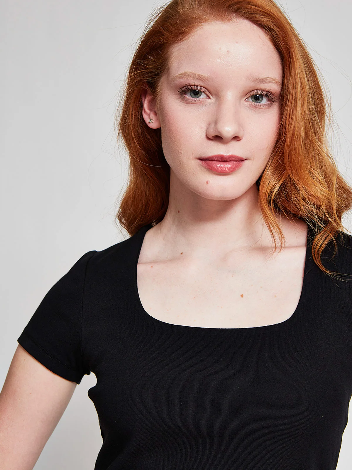 POLERA MUJER INDEX ALGODÓN ESCOTE CUADRADO MANGA CORTA - 3