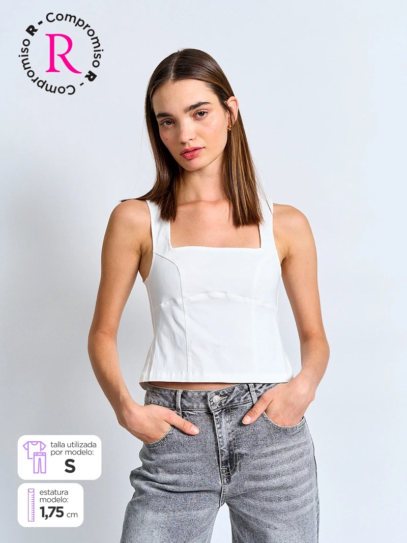 POLERA MUJER INDEX SIN MANGAS
