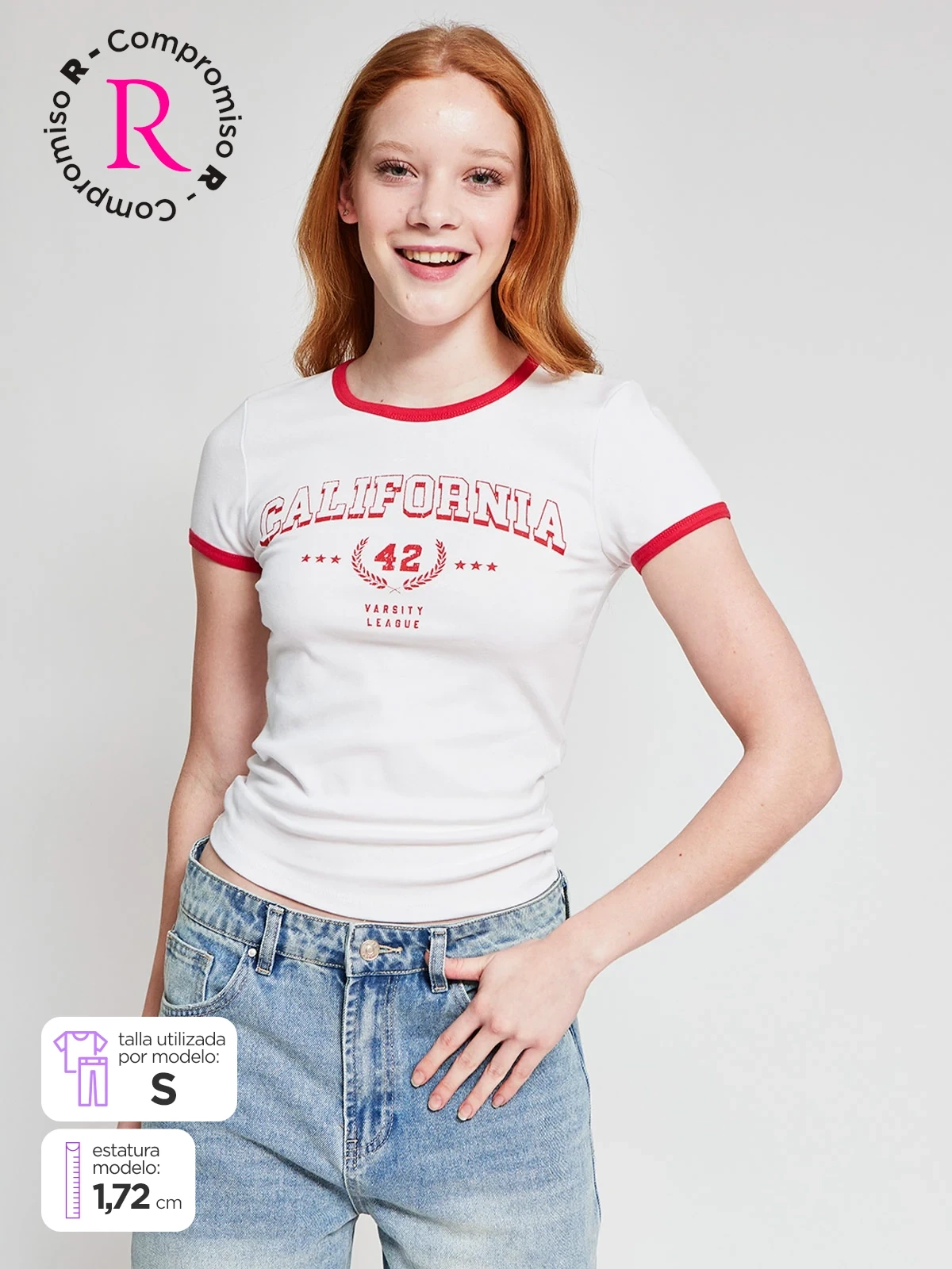 POLERA MUJER INDEX ALGODÓN MANGA CORTA BÁSICA - 1