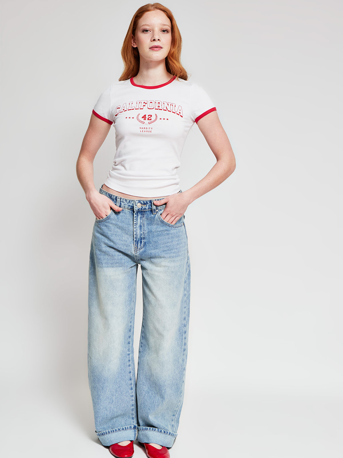 POLERA MUJER INDEX ALGODÓN MANGA CORTA BÁSICA - 4