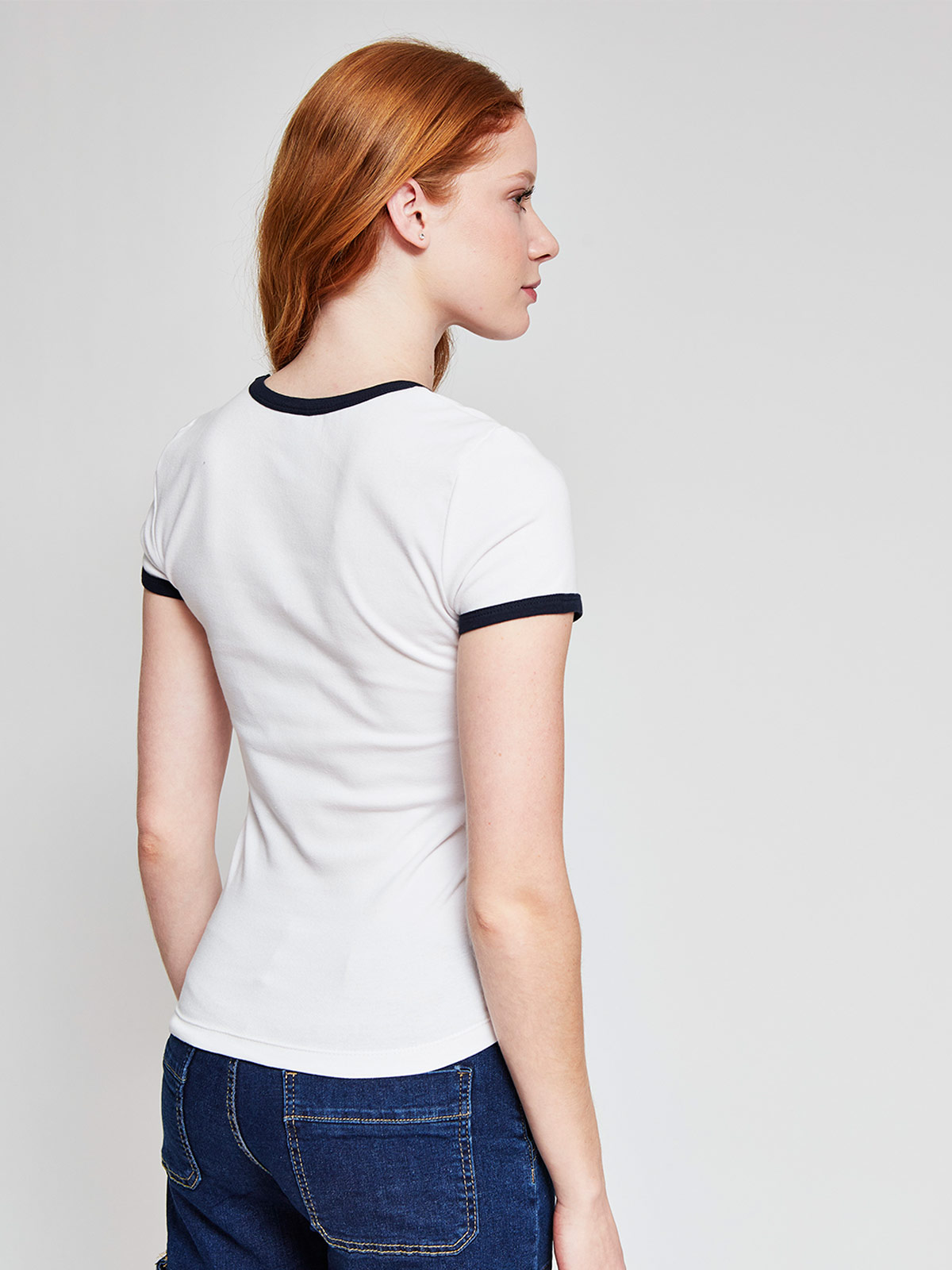 POLERA MUJER INDEX ALGODÓN MANGA CORTA BÁSICA - 2