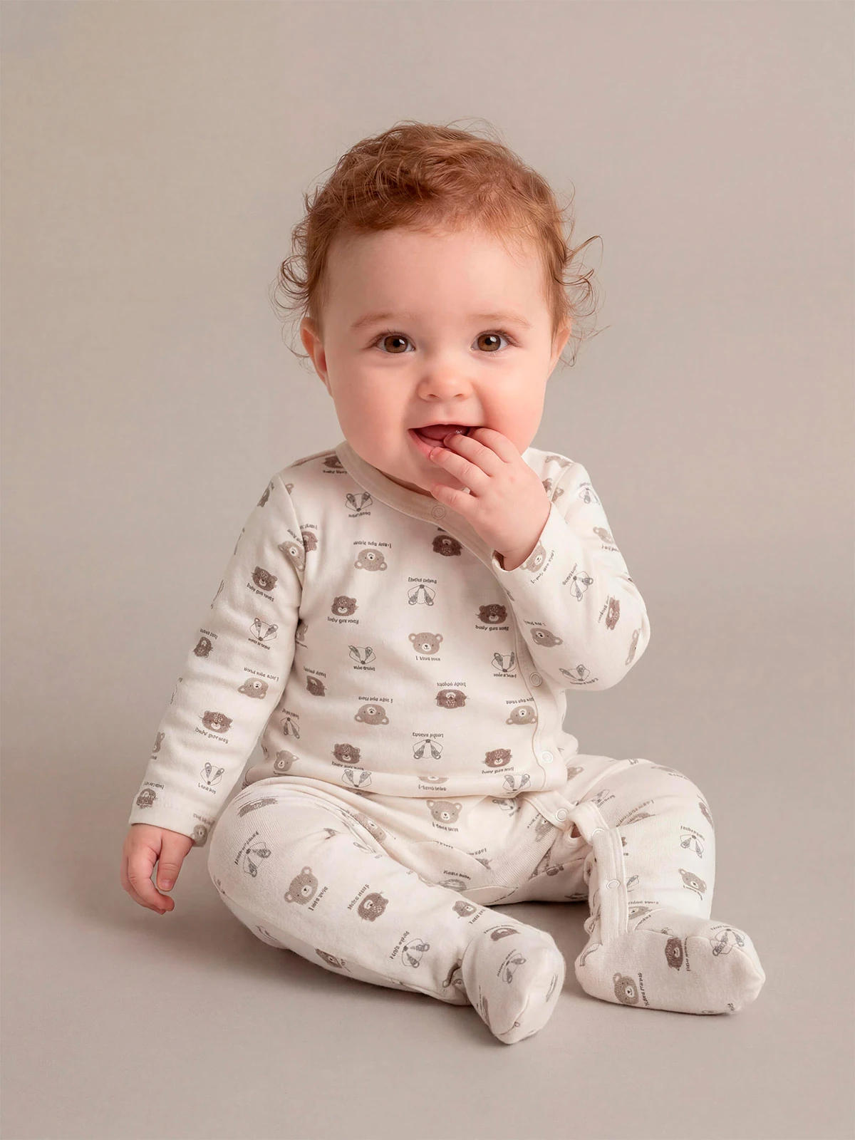 OSITO NIÑO BABY HARVEST ALGODÓN PLUSH ESTAMPADO - 1