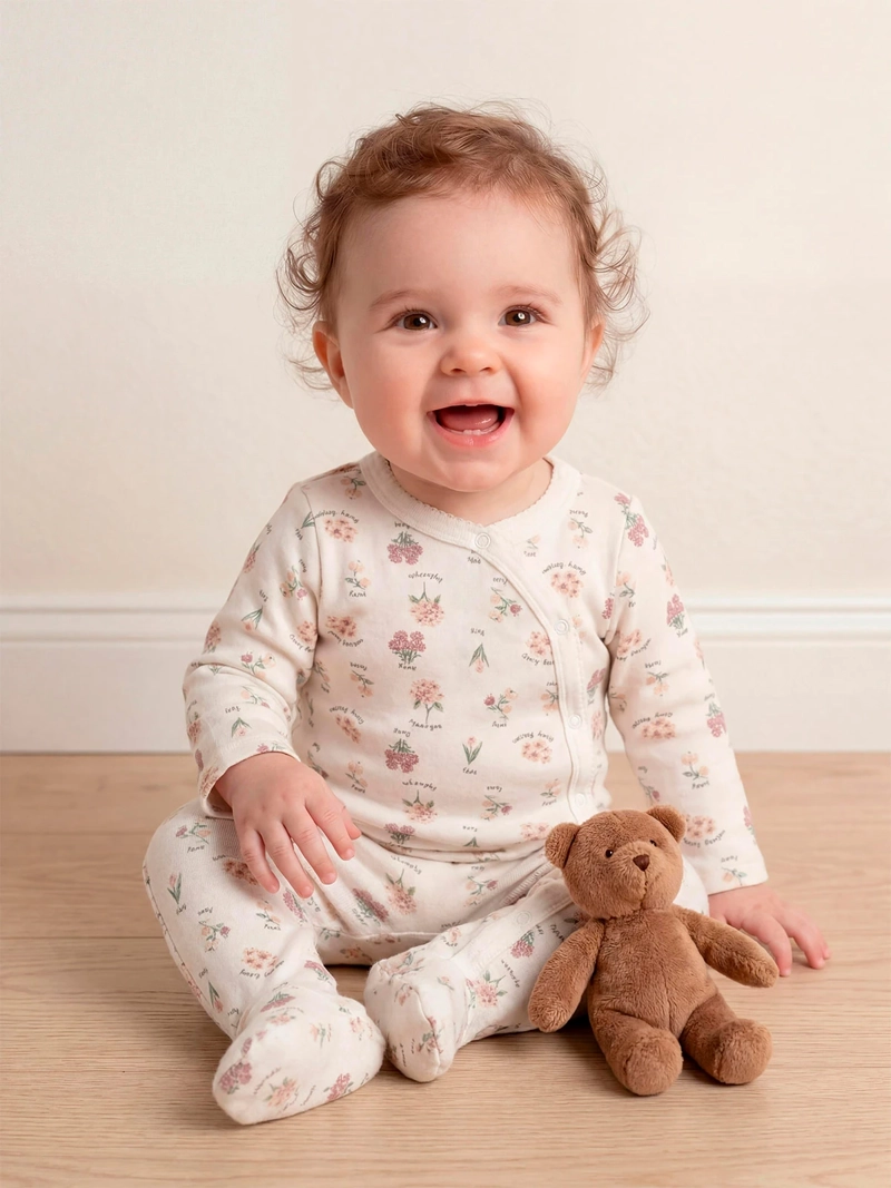 OSITO NIÑA BABY HARVEST ALGODÓN PLUSH ESTAMPADO - 1