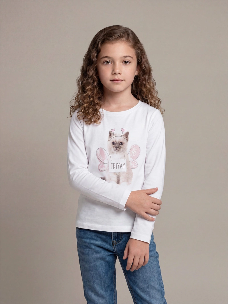 POLERA MANGA LARGA NIÑA HARVEST PUNTA - 1