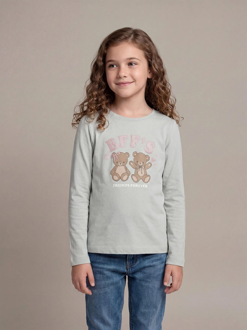 POLERA MANGA LARGA NIÑA HARVEST PUNTA - 1