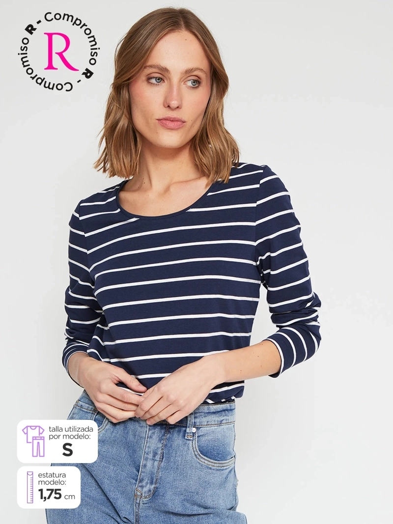POLERA MUJER MARQUIS ALGODÓN MANGA LARGA - 1