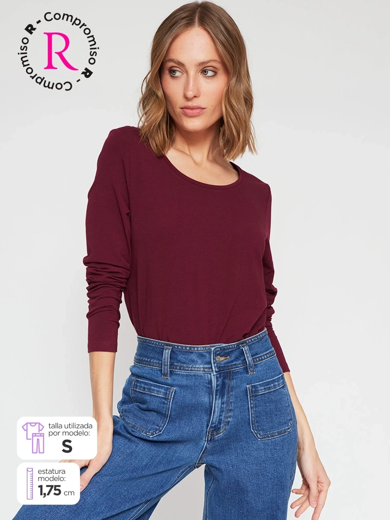POLERA MUJER MARQUIS ALGODÓN MANGA LARGA - 1