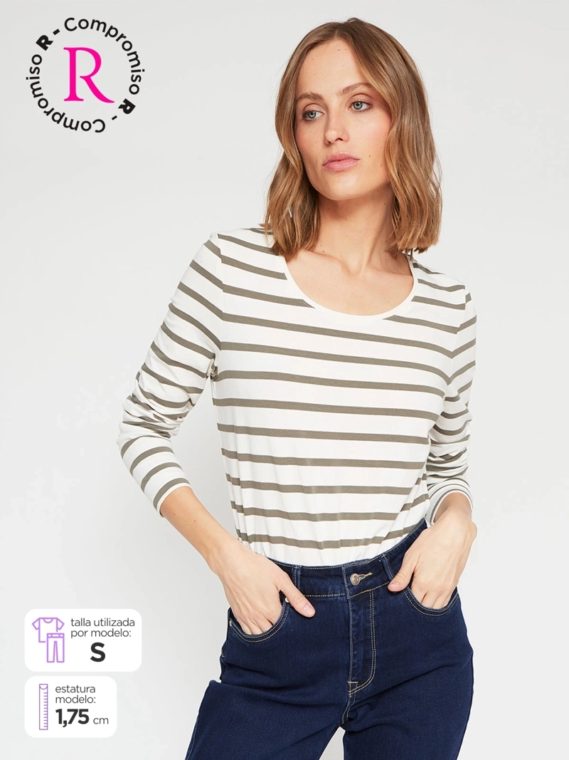 POLERA MUJER MARQUIS ALGODÓN MANGA LARGA - 1
