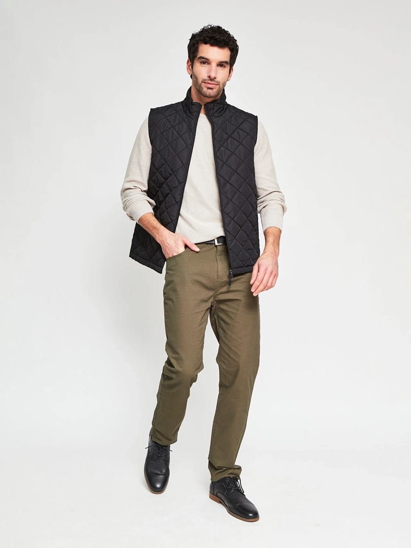 SWEATER HOMBRE CACHAREL ALGODÓN CUELLO REDONDO TEXTURA - 4