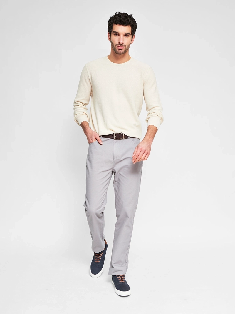 SWEATER HOMBRE CACHAREL ALGODÓN CUELLO REDONDO TEXTURA - 4