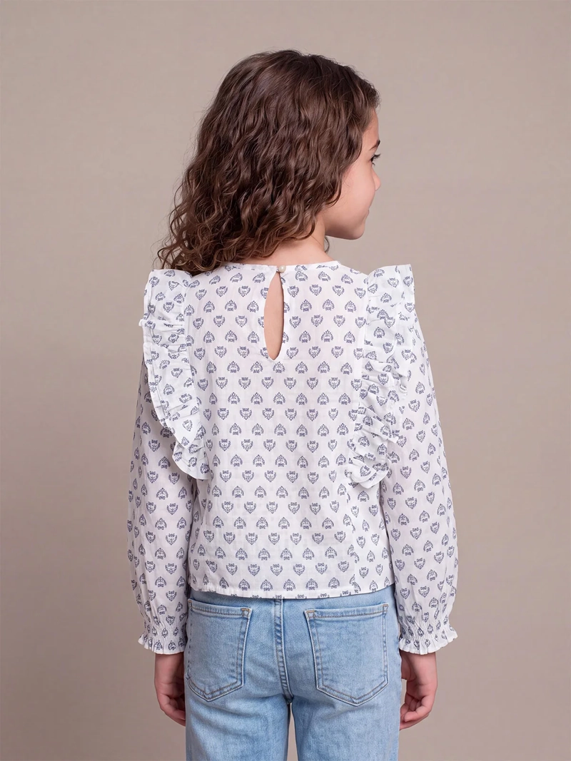BLUSA NIÑA HARVEST ALGODÓN MANGA LARGA PANAL - 2