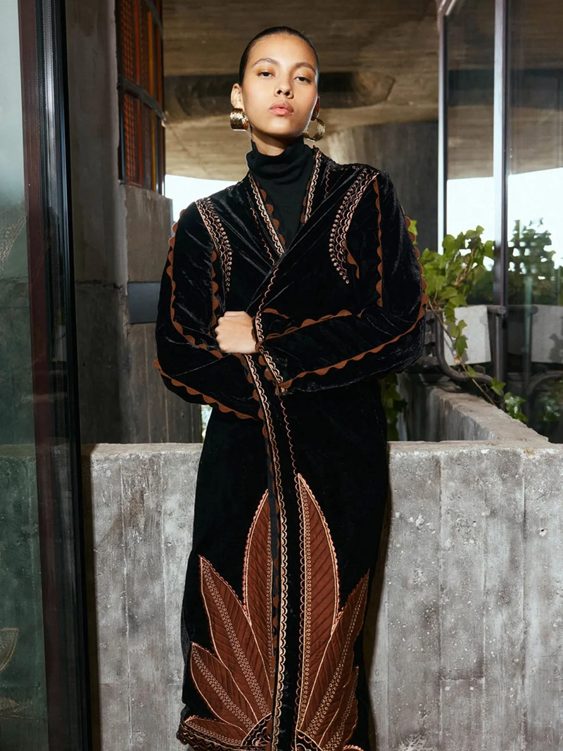 KIMONO MUJER SFERA VELVET - 1