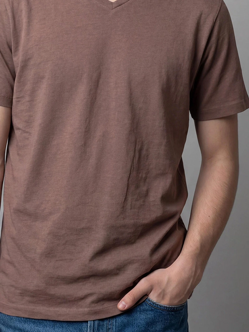 POLERA HOMBRE INDEX ALGODÓN CUELLO EN V MANGA CORTA - 4