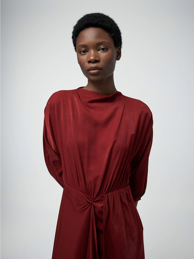 VESTIDO MUJER SFERA MIDI NUDO - 1