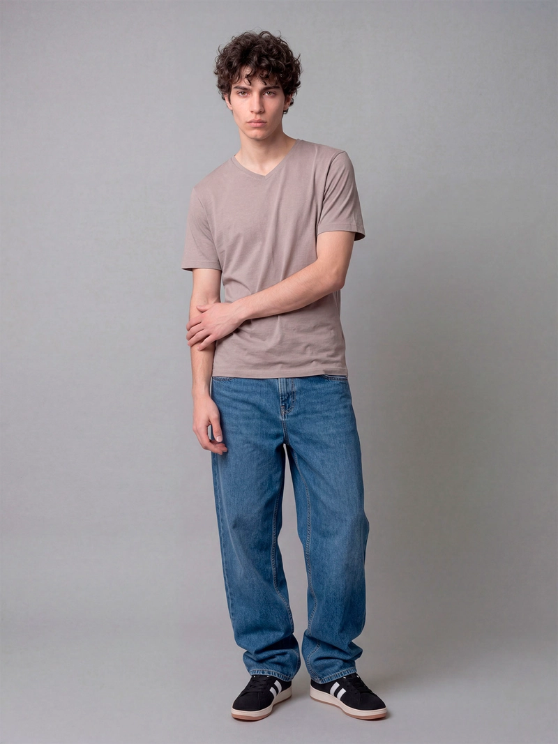 POLERA HOMBRE INDEX ALGODÓN CUELLO EN V MANGA CORTA - 3
