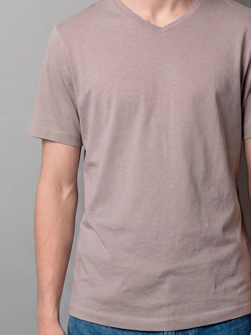 POLERA HOMBRE INDEX ALGODÓN CUELLO EN V MANGA CORTA - 4