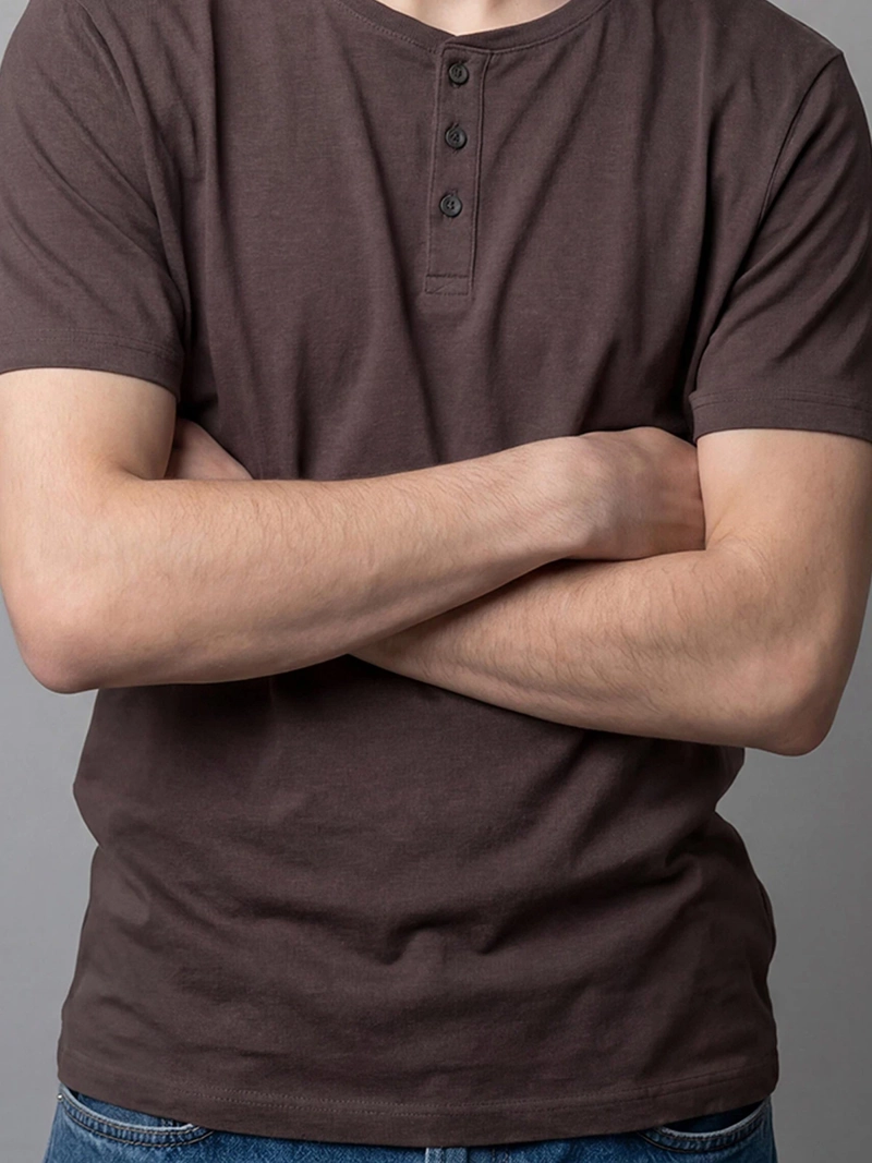 POLERA HOMBRE INDEX ALGODÓN CUELLO HENLEY MANGA CORTA - 4