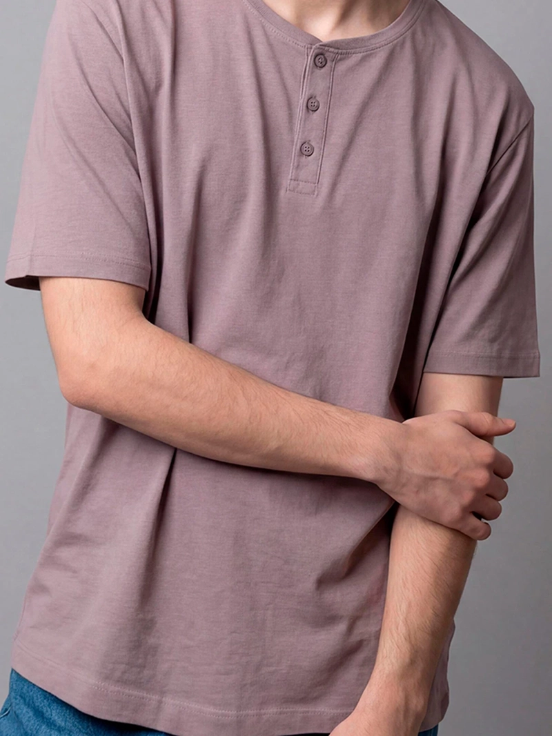 POLERA HOMBRE INDEX ALGODÓN CUELLO HENLEY MANGA CORTA - 4