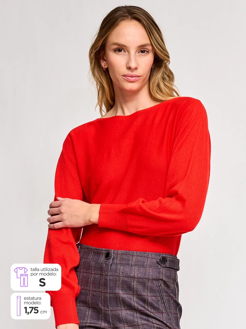 SWEATER MUJER SFERA CUELLO BOTE - 1