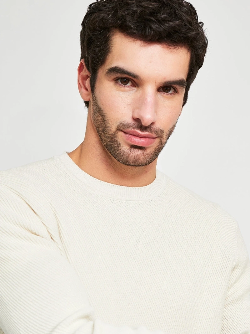 SWEATER HOMBRE MARQUIS ALGODÓN CUELLO REDONDO TEXTURA - 3