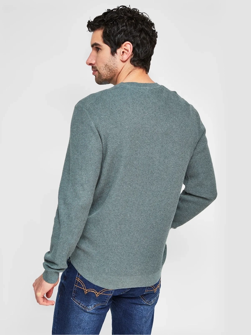 SWEATER HOMBRE MARQUIS ALGODÓN CUELLO REDONDO TEXTURA - 2
