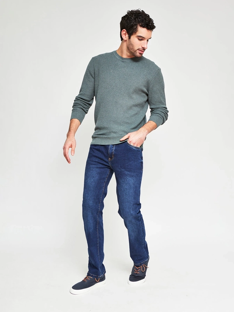 SWEATER HOMBRE MARQUIS ALGODÓN CUELLO REDONDO TEXTURA - 4