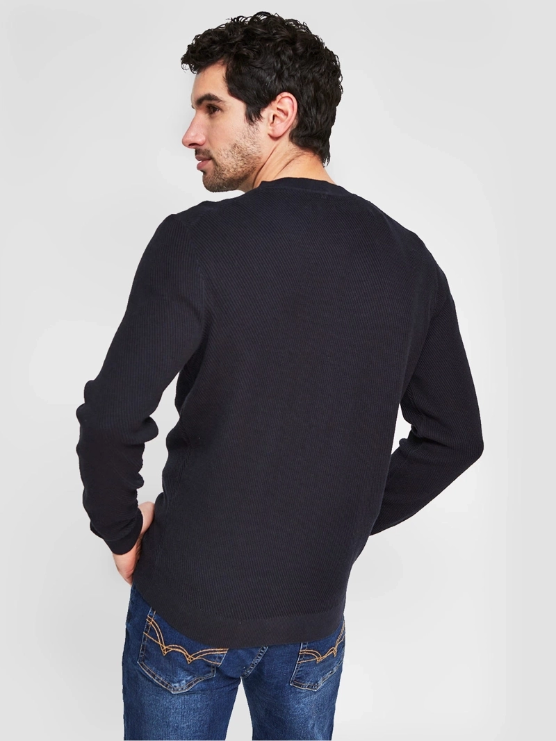SWEATER HOMBRE MARQUIS ALGODÓN CUELLO REDONDO TEXTURA - 2