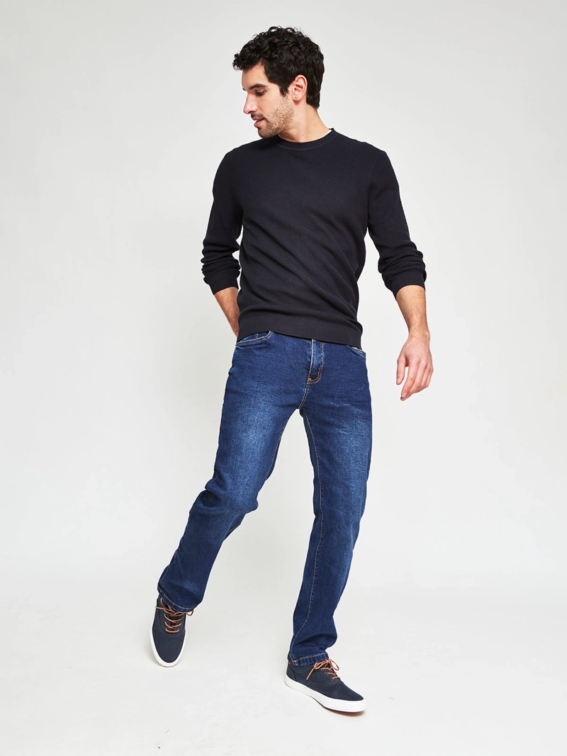 SWEATER HOMBRE MARQUIS ALGODÓN CUELLO REDONDO TEXTURA - 4