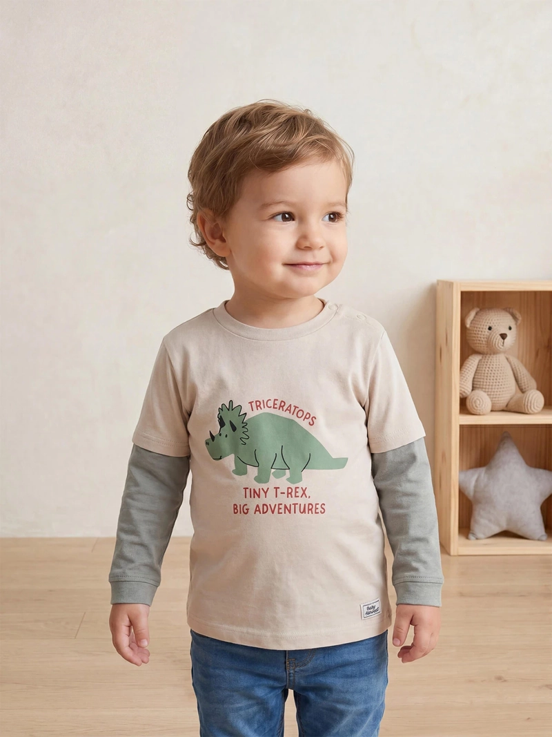 POLERA MANGA LARGA NIÑO BABY HARVEST DOBLE - 1