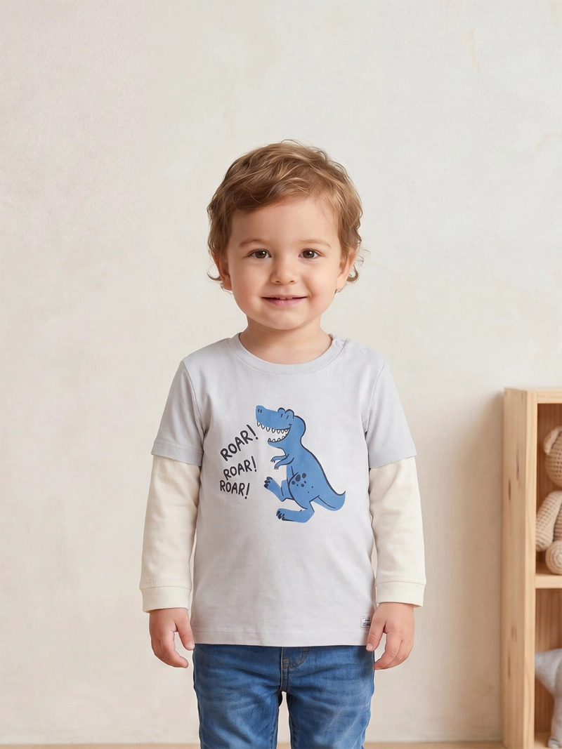 POLERA MANGA LARGA NIÑO BABY HARVEST DOBLE - 1