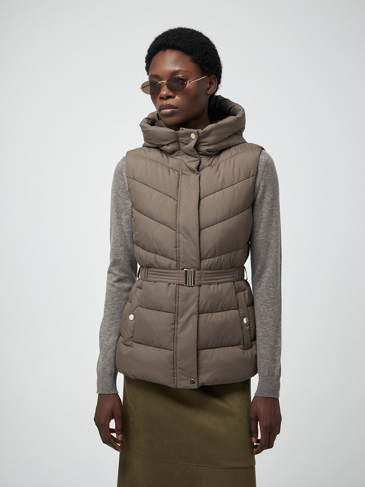 PARKA MUJER SFERA SIN MANGAS CAPUCHA - 2
