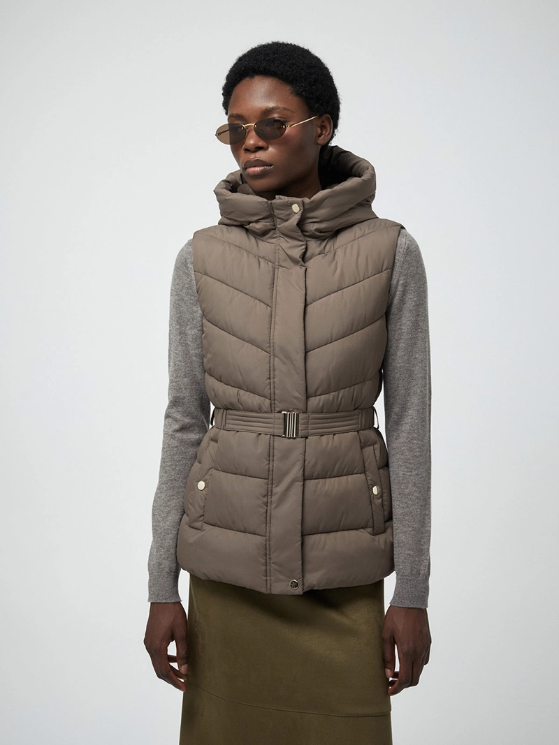 PARKA MUJER SFERA SIN MANGAS CAPUCHA - 2