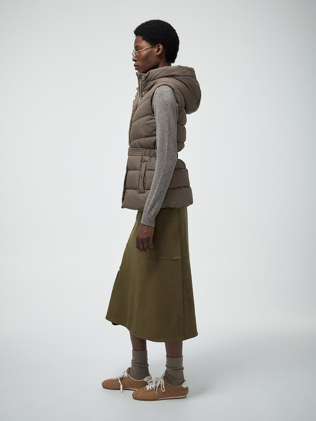 PARKA MUJER SFERA SIN MANGAS CAPUCHA - 3