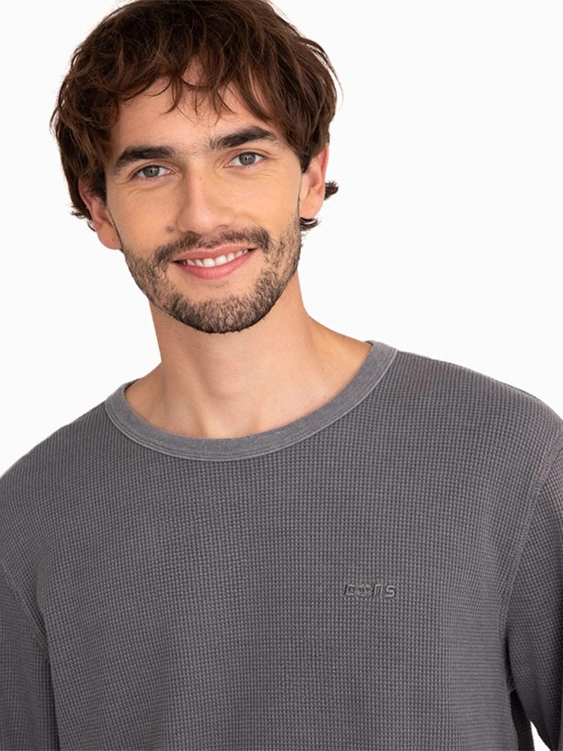 POLERA HOMBRE TOMMY HILFIGER ALGODÓN MANGA LARGA - 4