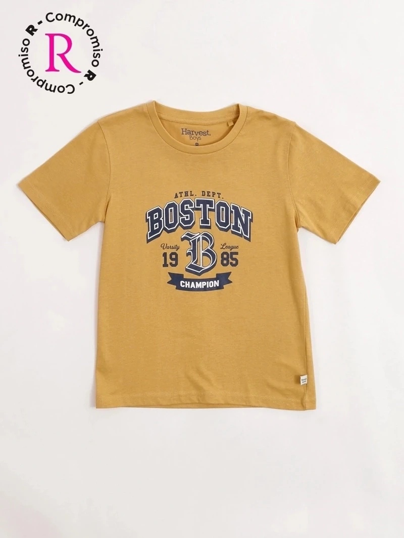 POLERA NIÑO HARVEST ALGODÓN MANGA CORTA - 3