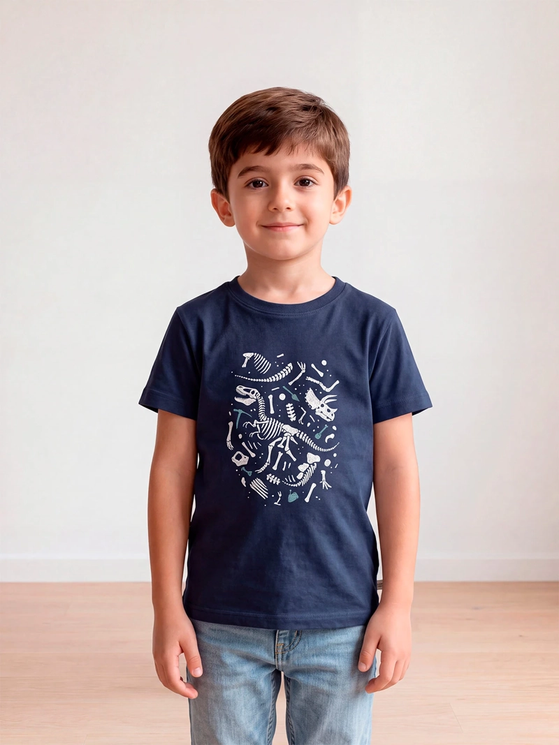POLERA NIÑO HARVEST ALGODÓN MANGA CORTA